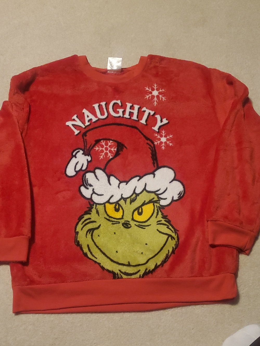 Naughty Grinch Red Holiday Sweater
